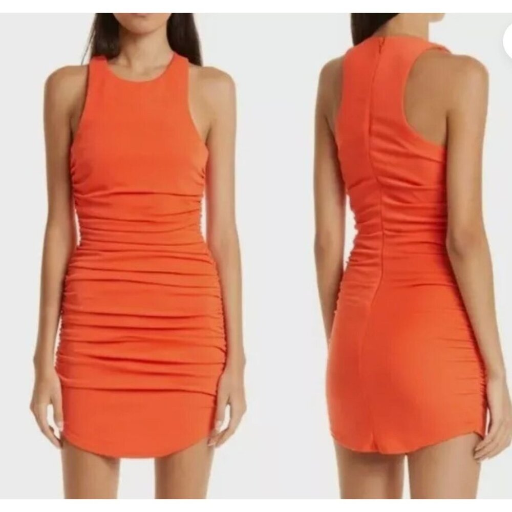 CINQ A SEPT Women Bodycon Cherry Tomato Dress 6 - Picture 2 of 6